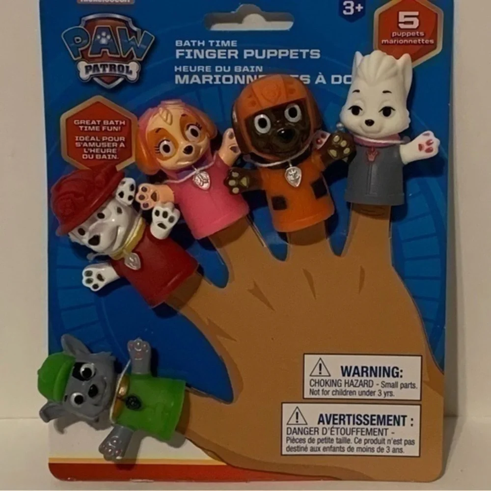 NWT. NICKELODEON Paw Patrol Bath Time Finger Puppets